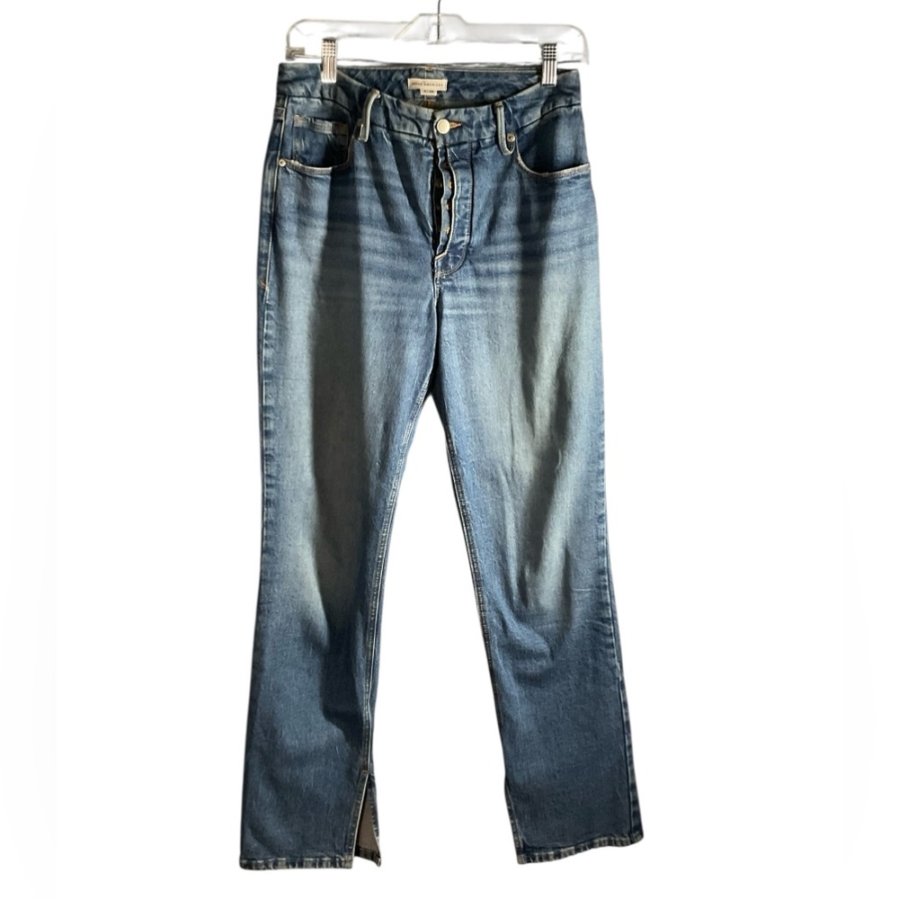 Good American Women's Indigo High Rise Straight Leg Button Fly Jeans Size 6 - Picture 13 of 13